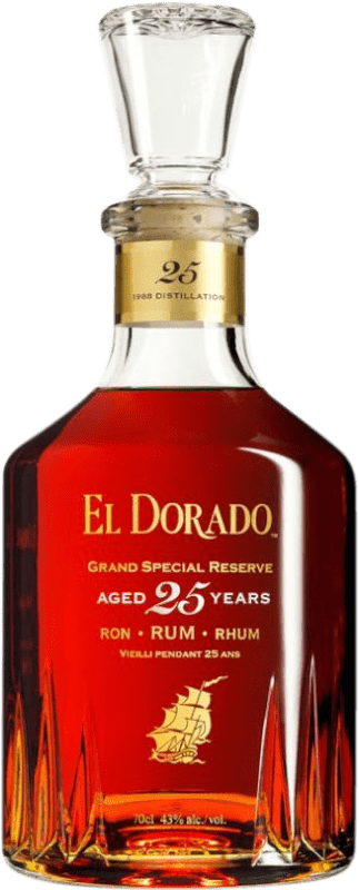 819,95 € 送料無料 | ラム Demerara El Dorado 特別 レセルバ ガイアナ 25 年 70 cl