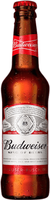 46,95 € Envío gratis | Caja de 24 unidades Cerveza Budweiser Estados Unidos Botellín Tercio 33 cl