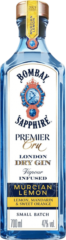 45,95 € Envío gratis | Ginebra Gin Bombay Sapphire Murcian 1er Premier Cru Reino Unido 70 cl Lemon — Limón, Mandarin — Mandarina, Orange — Naranja