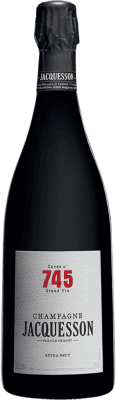 139,95 € Бесплатная доставка | Белое игристое вино Jacquesson 745 Extra Brut — Экстра Брют A.O.C. Champagne шампанское Франция Pinot Noir — Пино Нуар, Chardonnay — Шардоне, Pinot Meunier — Пино Менье 75 cl