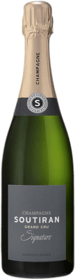 69,95 € Бесплатная доставка | Белое игристое Soutiran Signature Grand Cru A.O.C. Champagne шампанское Франция Pinot Black, Chardonnay бутылка 75 cl