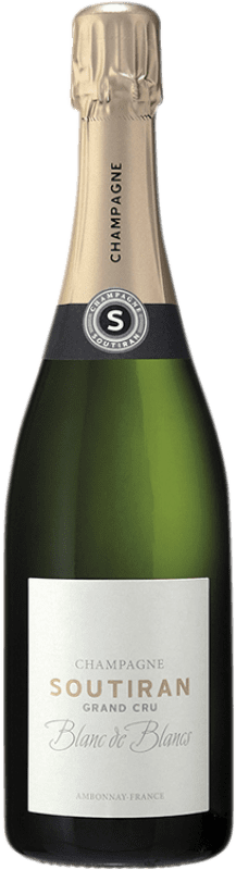 65,95 € Envio grátis | Espumante branco Soutiran Blanc de Blancs Grand Cru A.O.C. Champagne Champagne França Chardonnay Garrafa 75 cl