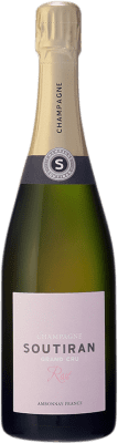 69,95 € Kostenloser Versand | Rosé Sekt Soutiran Rosé Grand Cru A.O.C. Champagne Champagner Frankreich Spätburgunder, Chardonnay Flasche 75 cl