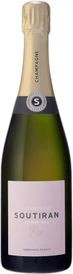 73,95 € Spedizione Gratuita | Spumante rosato Soutiran Rosé Grand Cru A.O.C. Champagne champagne Francia Pinot Nero, Chardonnay Bottiglia 75 cl