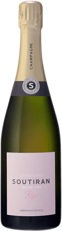 64,95 € Бесплатная доставка | Розовое игристое Soutiran Rosé Grand Cru A.O.C. Champagne шампанское Франция Pinot Black, Chardonnay бутылка 75 cl