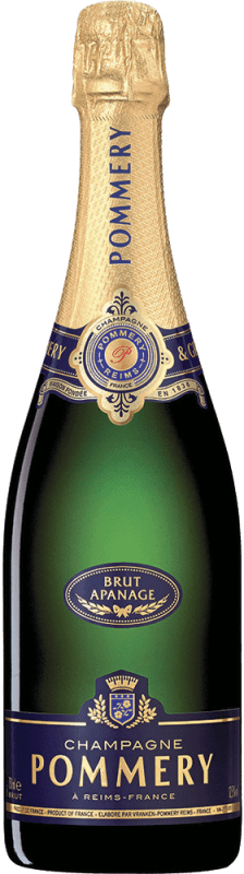 58,95 € Бесплатная доставка | Белое игристое Pommery Apanage A.O.C. Champagne шампанское Франция бутылка Магнум 1,5 L