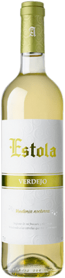 3,95 € Envío gratis | Vino blanco Ayuso Estola Blanco D.O. La Mancha Castilla la Mancha España Verdejo Botella 75 cl
