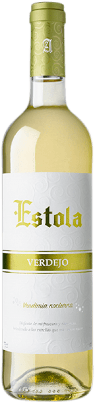 5,95 € Бесплатная доставка | Белое вино Ayuso Estola Blanco D.O. La Mancha Кастилья-Ла-Манча Испания Verdejo бутылка 75 cl