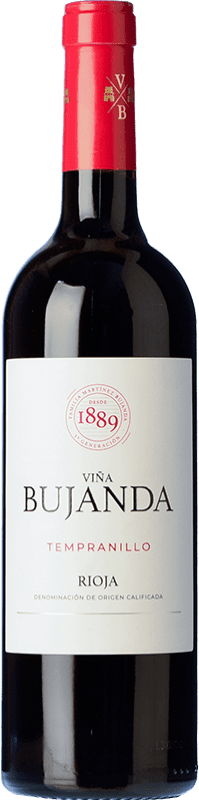 8,95 € Envio grátis | Vinho tinto Viña Bujanda Jovem D.O.Ca. Rioja La Rioja Espanha Tempranillo Garrafa 75 cl