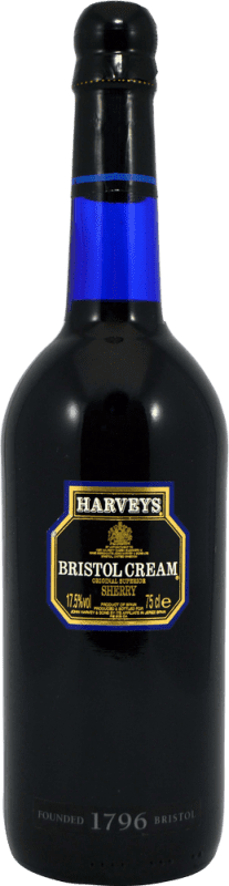 10,95 € Envio grátis | Vinho fortificado Harvey's Bristol Cream Old Bottling Espécime de Colecionador D.O. Jerez-Xérès-Sherry Andaluzia Espanha Garrafa 75 cl