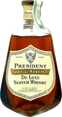 104,95 € 免费送货 | 威士忌混合 Macdonald Greenlees President Special Reserve de Luxe 珍藏版 1970 年代 英国 瓶子 75 cl