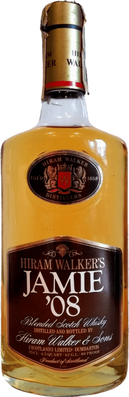 39,95 € Free Shipping | Blended Whisky Hiram Walker Jamie '08 en Estuche de Lujo Original Spain Bottle 75 cl Collector's Item Not for Consumption