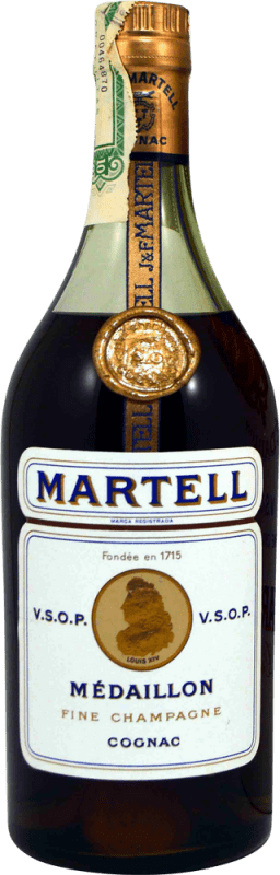 165,95 € Envio grátis | Cognac Conhaque Martell V.S.O.P. Espécime de Colecionador década de 1970 A.O.C. Cognac França Garrafa 75 cl