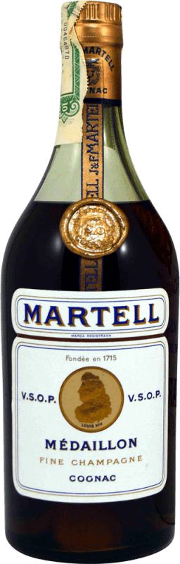 17,95 € 免费送货 | 干邑白兰地 Martell 1970's VSOP Very Superior Old Pale — 特优陈年淡色 A.O.C. Cognac 法国 75 cl 收藏品 不可食用