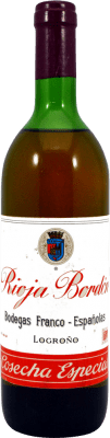 Bodegas Franco Españolas Bordón Cosecha 1970's Especial 75 cl Ejemplar Coleccionista No Apto para Consumo