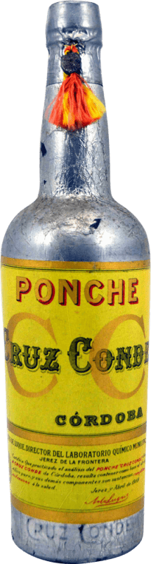 33,95 € Free Shipping | Spirits Cruz Conde Ponche Collector's Specimen 1970's Spain Bottle 75 cl