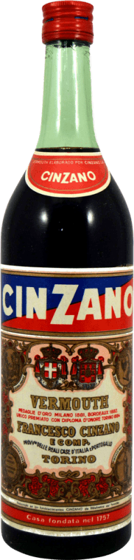 55,95 € Spedizione Gratuita | Vermut Cinzano Rosso Esemplare da Collezione anni '70 Italia Bottiglia 1 L