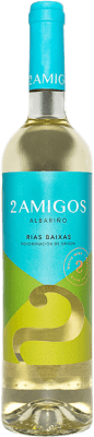 9,95 € Free Shipping | White wine 2 Amigos D.O. Rías Baixas Galicia Spain Albariño Bottle 75 cl