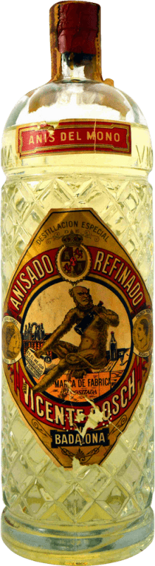 53,95 € 免费送货 | 八角 Anís del Mono 珍藏版 1960 年代 西班牙 瓶子 1 L