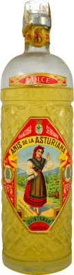 39,95 € Envío gratis | Anís La Asturiana Francisco Serrano 1970's España 1 L Ejemplar Coleccionista No Apto para Consumo