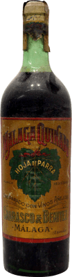 55,95 € Free Shipping | Fortified wine Carrasco & Benítez Hoja de Parra Málaga Quinado Collector's Specimen 1940's Spain Bottle 75 cl