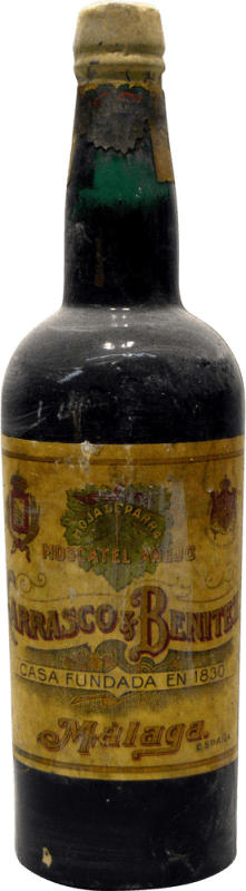 57,95 € Kostenloser Versand | Süßer Wein Carrasco & Benítez Hoja de Parra Añejo Sammlerexemplar aus den 1940er Jahren Spanien Muskateller Flasche 1 L