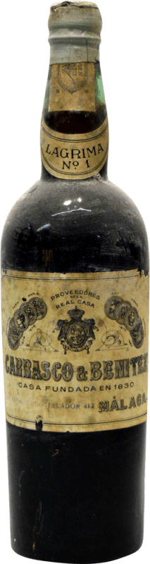 57,95 € Envoi gratuit | Vin Fortifié Carrasco & Benítez Lágrima Nº 1 1940's Espagne Bouteille 75 cl Objet de Collection Non Destinée à la Consommation