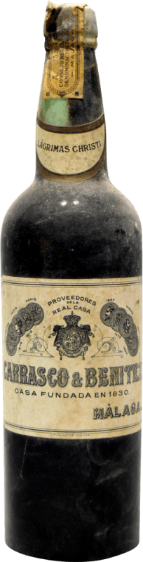 57,95 € Envoi gratuit | Vin Fortifié Carrasco & Benítez Lágrimas Christi Málaga 1940's Espagne Bouteille 75 cl Objet de Collection Non Destinée à la Consommation