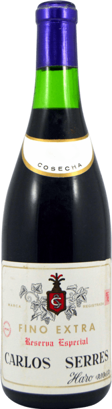 109,95 € Envoi gratuit | Vin Fortifié Carlos Serres Spécial Réserve 1958 D.O.Ca. Rioja La Rioja Espagne Bouteille 75 cl Objet de Collection Non Destinée à la Consommation