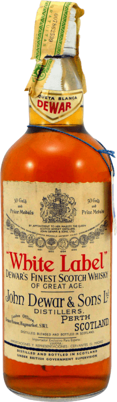 165,95 € 免费送货 | 威士忌混合 Dewar's White Label 收藏家标本 英国 瓶子 75 cl