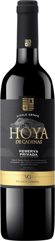 66,95 € Envio grátis | Vinho tinto Vicente Gandía Hoya de Cadenas Reserva D.O. Utiel-Requena Comunidade Valenciana Espanha Tempranillo Garrafa 75 cl