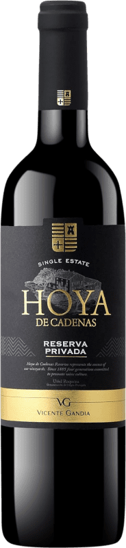10,95 € Free Shipping | Red Wine Vicente Gandía Hoya de Cadenas Reserve — Aged D.O. Utiel-Requena Valencian Community Spain Tempranillo Bottle 75 cl