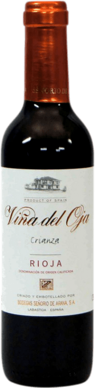3,95 € Spedizione Gratuita | Vino Rosso Señorío de Arana Viña del Oja Crianza — Invecchiato in Botte D.O.Ca. Rioja La Rioja Spagna Tempranillo, Mazuelo Mezza Bottiglia 37 cl