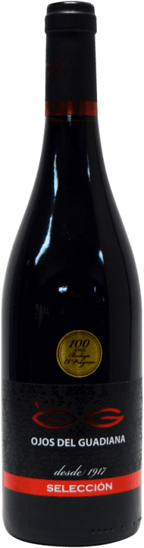 4,95 € 免费送货 | 红葡萄酒 El Progreso Ojos del Guadiana 甄选 D.O. La Mancha 卡斯蒂利亚 - 拉曼恰 西班牙 Merlot — 梅洛, Syrah — 西拉, Cabernet Sauvignon — 赤霞珠 瓶子 75 cl