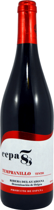 4,95 € 免费送货 | 红酒 Cepa 88 D.O. Ribera del Guadiana 埃斯特雷马杜拉 西班牙 Tempranillo 瓶子 75 cl