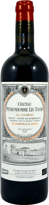 13,95 € Бесплатная доставка | Красное вино Famille Hubert Château Peybonhomme Les Tours Le Charme A.O.C. Bordeaux Бордо Франция Merlot, Cabernet Franc, Malbec бутылка 75 cl