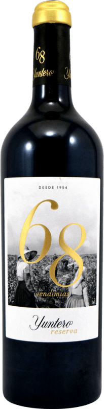 16,95 € Free Shipping | Red Wine Yuntero 68 Vendimias Reserve — Aged D.O. La Mancha Castilla la Mancha Spain Tempranillo Bottle 75 cl