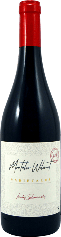 9,95 € Free Shipping | Red wine Montalvo Wilmot Varietales I.G.P. Vino de la Tierra de Castilla Castilla la Mancha Spain Tempranillo, Syrah, Petit Verdot Bottle 75 cl