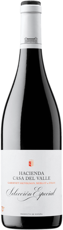 5,95 € 免费送货 | 红酒 Casa del Valle Selección Especial I.G.P. Vino de la Tierra de Castilla 卡斯蒂利亚 - 拉曼恰 西班牙 Merlot, Syrah, Cabernet Sauvignon 瓶子 75 cl