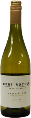 8,95 € 免费送货 | 白酒 Mont Rocher I.G.P. Vin de Pays d'Oc 法国 Viognier 瓶子 75 cl
