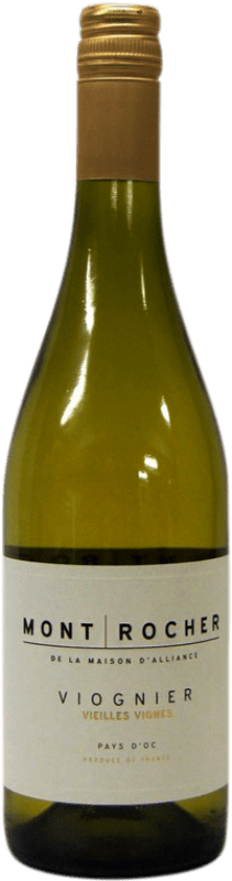 8,95 € Envio grátis | Vinho branco Mont Rocher I.G.P. Vin de Pays d'Oc França Viognier Garrafa 75 cl