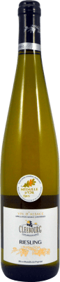 10,95 € Бесплатная доставка | Белое вино Cleebourg A.O.C. Alsace Эльзас Франция Riesling бутылка 75 cl