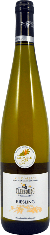 10,95 € Бесплатная доставка | Белое вино Cleebourg A.O.C. Alsace Эльзас Франция Riesling бутылка 75 cl