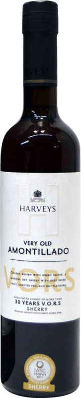 72,95 € 送料無料 | 強化ワイン Harvey's Amontillado VORS D.O. Jerez-Xérès-Sherry アンダルシア スペイン Palomino Fino ボトル Medium 50 cl