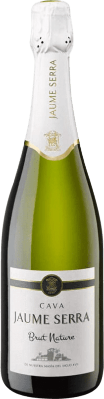 6,95 € Spedizione Gratuita | Spumante bianco Jaume Serra Brut Nature D.O. Cava Catalogna Spagna Macabeo, Xarel·lo, Parellada Bottiglia 75 cl