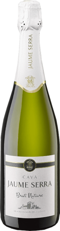 6,95 € Envío gratis | Espumoso blanco Jaume Serra Brut Nature D.O. Cava Cataluña España Macabeo, Xarel·lo, Parellada Botella 75 cl