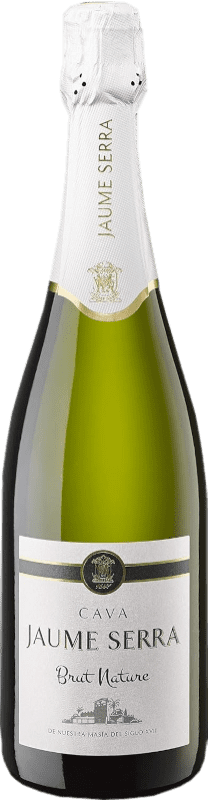 6,95 € Envío gratis | Espumoso Blanco Jaume Serra Brut Nature D.O. Cava Cataluña España Macabeo, Xarel·lo, Parellada 75 cl