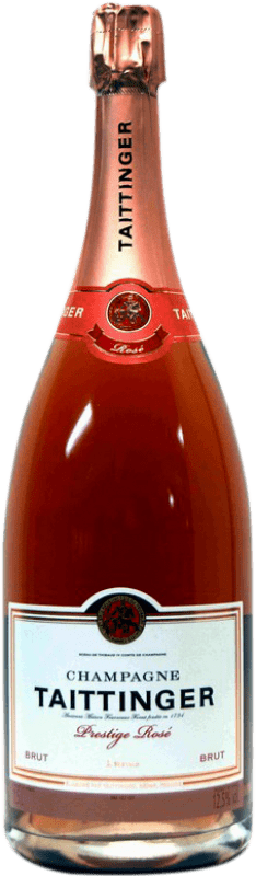 159,95 € Kostenloser Versand | Rosé Sekt Taittinger Prestige Rose A.O.C. Champagne Champagner Frankreich Pinot Schwarz, Chardonnay Magnum-Flasche 1,5 L