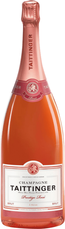 159,95 € Free Shipping | Rosé sparkling Taittinger Prestige Rose A.O.C. Champagne Champagne France Pinot Black, Chardonnay Magnum Bottle 1,5 L