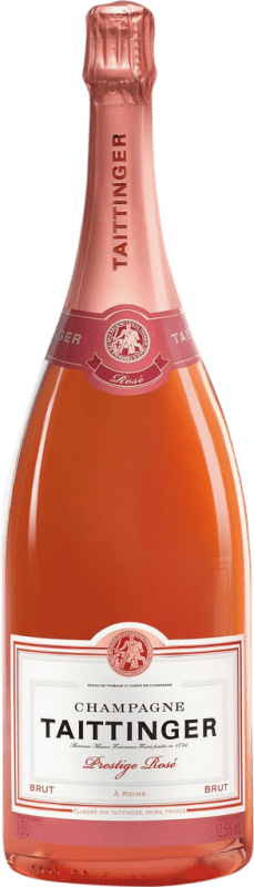 166,95 € Envío gratis | Espumoso rosado Taittinger Prestige Rose A.O.C. Champagne Champagne Francia Pinot Negro, Chardonnay Botella Magnum 1,5 L